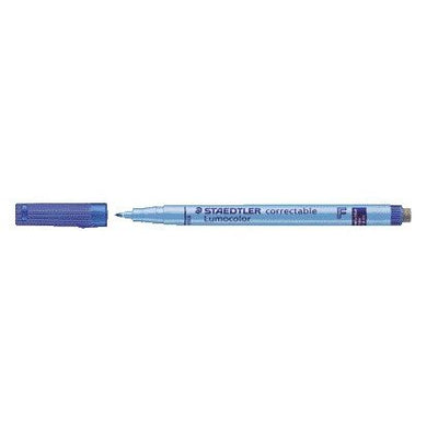 Staedtler - Filzstift Lumocolor 305 non permanent korrigierbar F blau