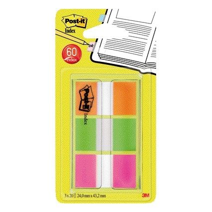 Post-it – Registerregister 680 24 mm x 43,2 mm, sortiert, 60 Register