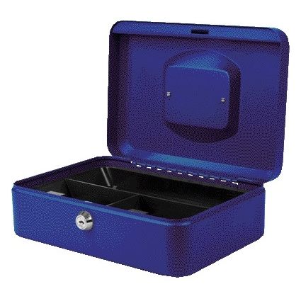 Pavo - Geldkassette 250x180x90mm blau