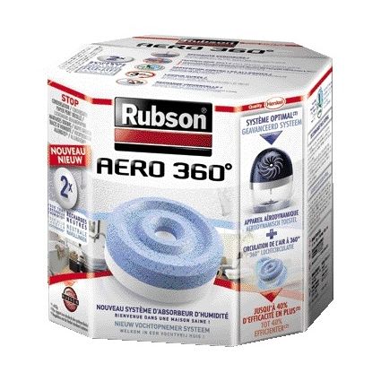 Rubson - Feuchtigkeitsabsorber Aero 360 Nachfüllung 2 Stück
