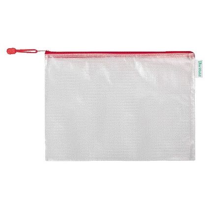 Tarifold - Aufbewahrungstasche mit Reißverschluss 330x240mm PVC rot | 8 Stück