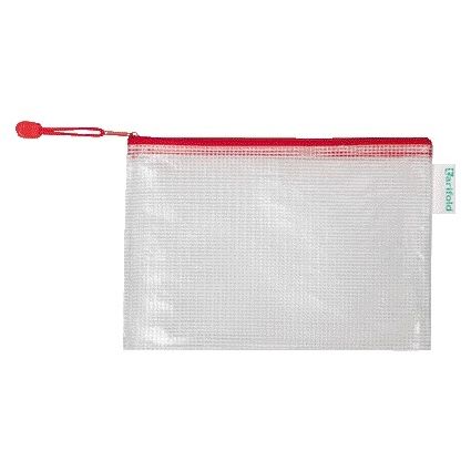 Tarifold - Aufbewahrungstasche mit Reißverschluss 235x165mm PVC rot | 8 Stück