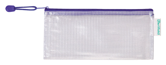 Aufbewahrungstasche Tarifold mit Reißverschluss 250x115mm PVC Blue | 8 Stücke