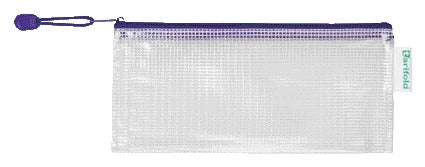 Quantore - Aufbewahrungstasche mit Reißverschluss 250x115mm PVC blau | 8 Stück