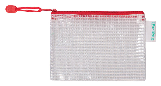 Aufbewahrungsbeutel -Tarifold mit Reißverschluss 160x110 mm PVC Rot