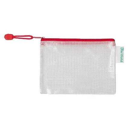 Tarifold - Aufbewahrungstasche mit Reißverschluss 160x110mm PVC rot