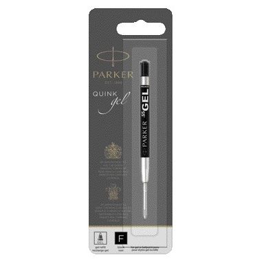 Parker - Gel-Schreibermine Quink, fein, schwarz, Blisterpackung mit 1 Stück