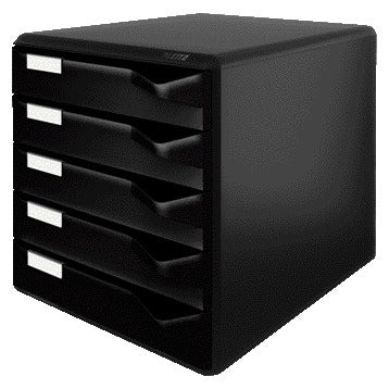 Leitz - Schubladenelement A4 5 Schubladen schwarz