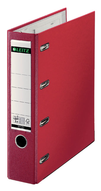 Bankordner Leitz A4 80mm 2 Mechanik rot | 5 Stücke