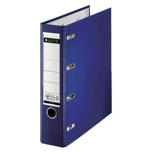 Leitz - Giro-Bankordner A4 mit Doppelmechanik 80mm PP blau | 5 Stück