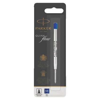 Parker - Kugelschreibermine Quinkflow mittelblau, Blisterpackung mit 1 Stück