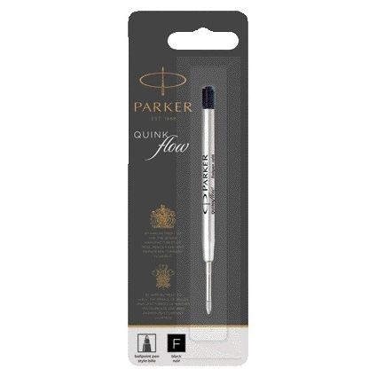 Parker - Quinkflow Kugelschreibermine, feine schwarze Blisterpackung mit 1 Stück