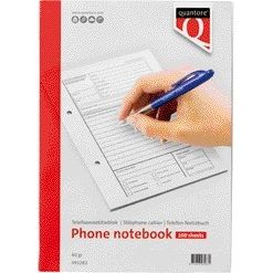 Quantore - Telefonnotizblock 100 Blatt 60gr | 5 Stück
