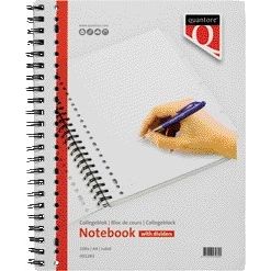 Quantore - Vorlesungsblock A4-Linie 23 Löcher 4 Register 100 Blatt 70gr