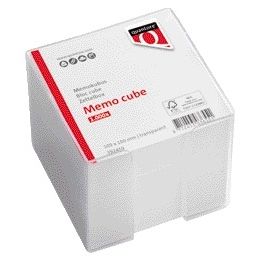 Quantore - Memowürfel 10x10x9cm transparent mit 900 Blatt
