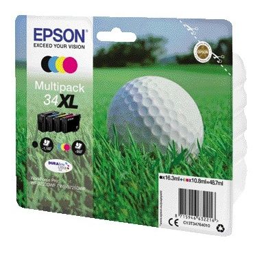 Epson - Tintenpatrone 34XL T3476 Schwarz + 3 Farben