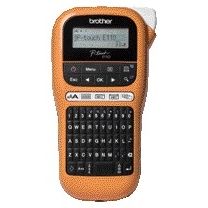 Brother - Etikettendrucker P-touch TZe PT-E110 tragbar qwerty 12mm orange