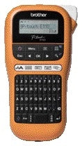 Brother - Etikettendrucker P-touch TZe PT-E110 tragbar qwerty 12mm orange