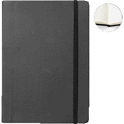 Quantore - Notizbuch A4-Linie 192 Seiten 80gr schwarz