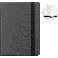 Quantore - Notizbuch A6-Linie 192 Seiten 80gr schwarz