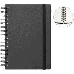 Quantore - Notizbuch A5 Spirallinie 192 Seiten 80gr schwarz