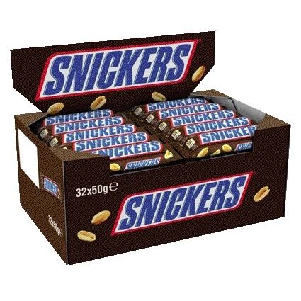 Snickers - Schokoriegel 32x50 Gramm