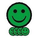 Smit Visual - Magnet Smiley 25mm Emotion Happy Green 5 Stück