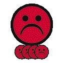 Smit Visual - Magnet Smiley 25mm Emotion traurig rot 5 Stück