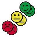 Smit Visual - Magnet-Smiley 25mm 2x gelb, 2x grün, 2x rot