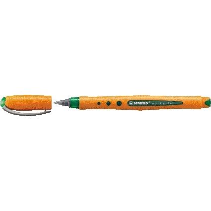 Stabilo -  worker+, Rollerball, Medium 0.5 mm, doos 10 stuks, groen | 10 stuks
