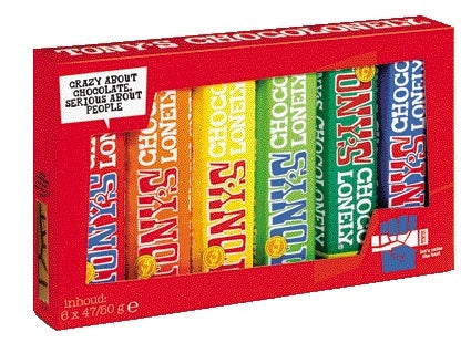 Tony's Chocolonely - Schokoladenverkostung 6 Tafeln à 47/50 g