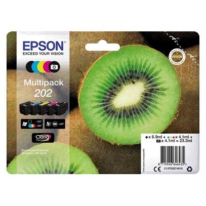 Epson - Tintenpatrone 202 T02E74 Schwarz + 3 Farben + Fotoschwarz