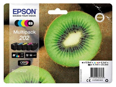 Epson - Tintenpatrone 202 T02E74 Schwarz + 3 Farben + Fotoschwarz