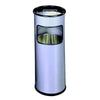 Langlebig - Papierkorb aus Asche 3330-23 rund silbermetallic