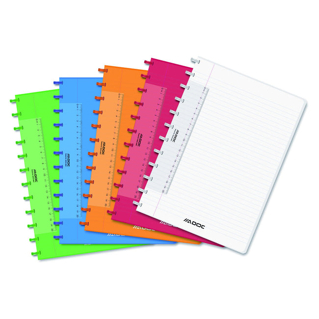 Quantore - Notizbuch A4-Linie 144 Seiten 90gr sortiert