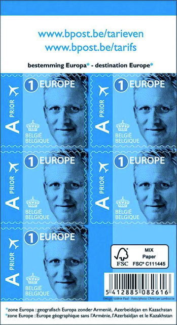 Stempel Belgien Wert 1 Europa 50 Stück