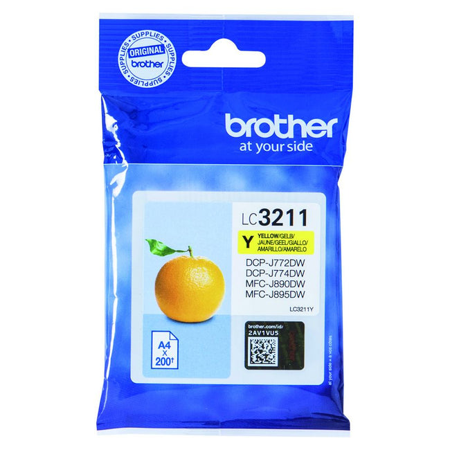 Brother - Tintenpatrone LC-3211Y gelb