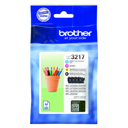 Brother - Tintenpatrone LC-3217 schwarz + 3 Farben