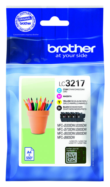 Tintenpatronenbruder LC-3217 Schwarz + 3 Farben
