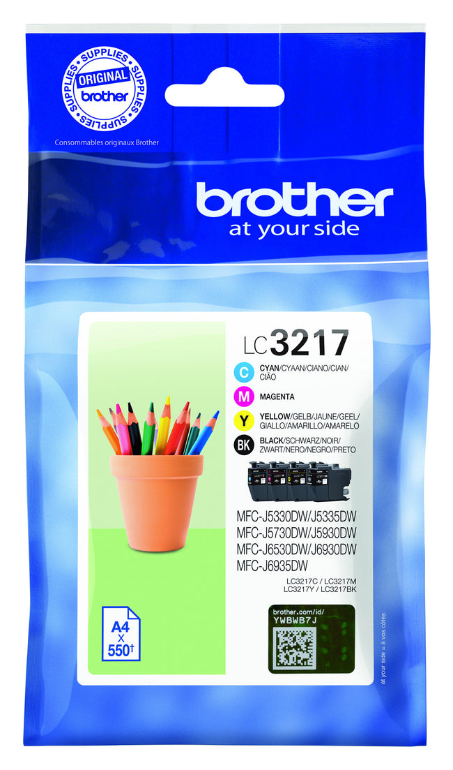 Brother - Tintenpatrone LC-3217 schwarz + 3 Farben