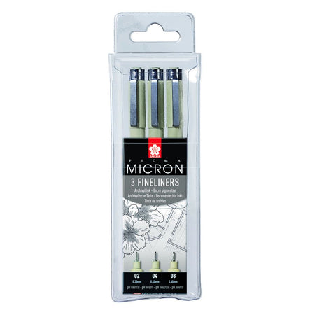 Sakura - Fineliner Pigma Micron Blister 3 Stück schwarz