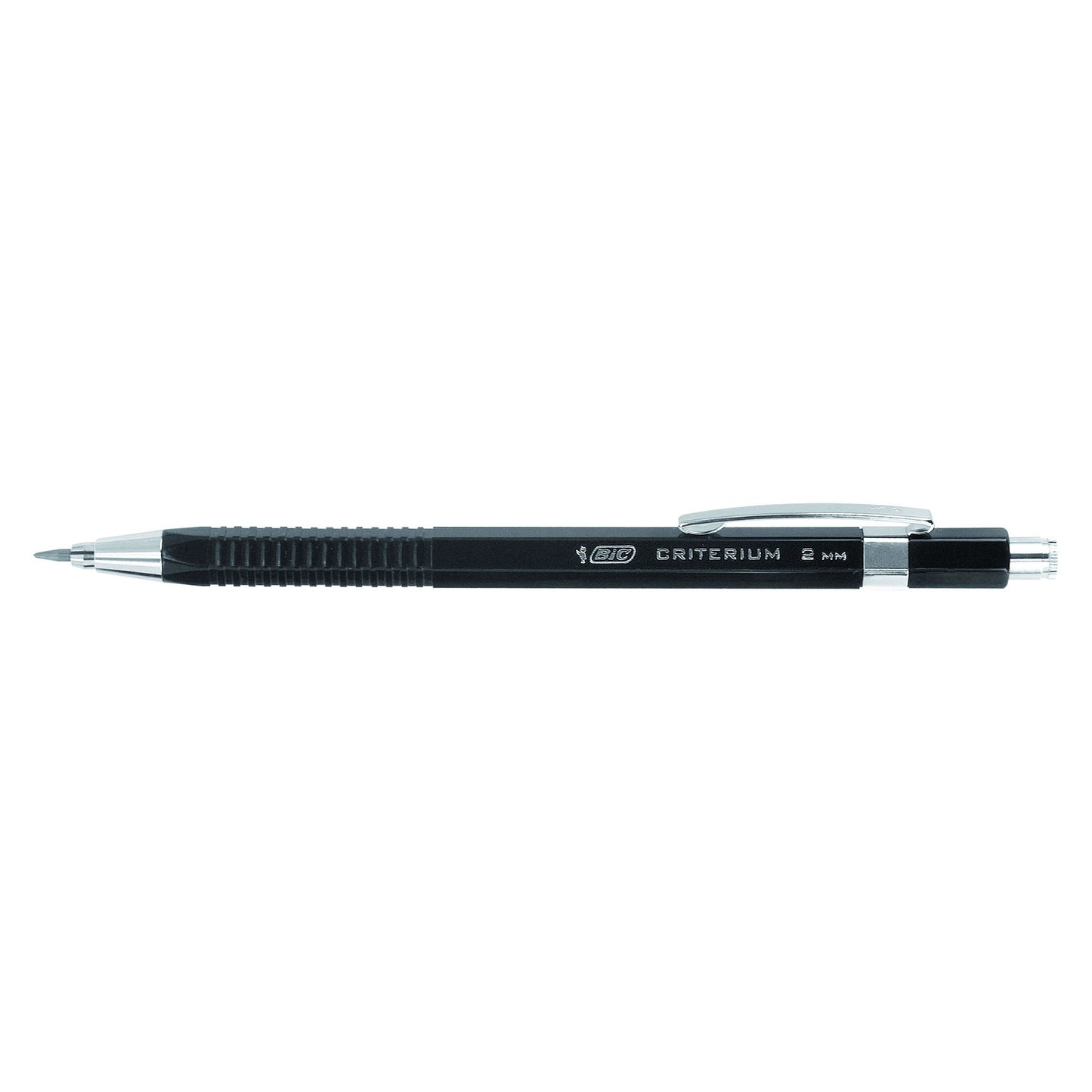 BIC – Druckbleistift HB 2 mm mit Radiergummi-Metallclip | 12 Stück