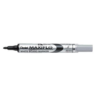 Pentel - Whiteboardmarker MWL5S Maxiflo rund 1mm schwarz