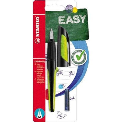 Stabilo - Füllfederhalter Easybuddy Rechtshänder M Schwarz/Limette Blister à 1 Stück