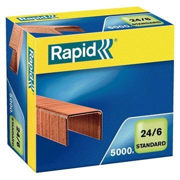 Rapid - Heftklammern 24/6 verkupfert Standard 5000 Stk