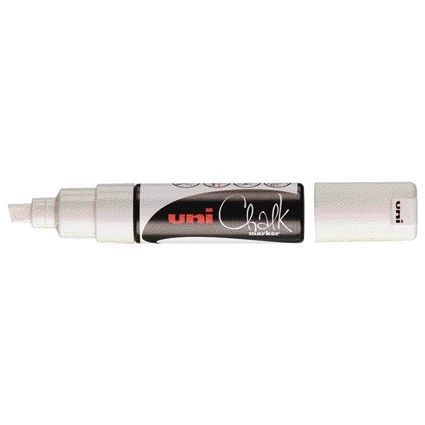 Uni-Ball – Kreidemarker Kreide diagonal 8,0 mm weiß