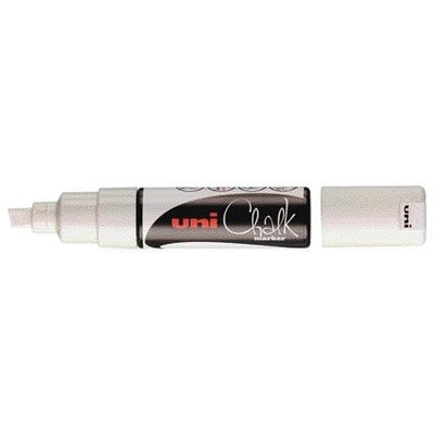 Uni-Ball - Kreidemarker Kreide diagonal 8,0mm weiß | 6 Stück
