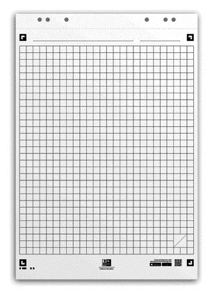 Oxford - Flipchart-Papier Smart 650x980mm quadratisch 90 Gramm 20 Blatt