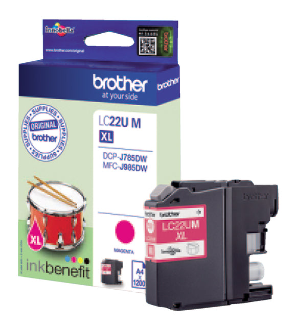Inkcartridge Bruder LC-22U rot