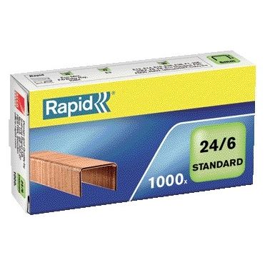 Rapid - Heftklammern 24/6 verkupfert Standard 1000 Stück